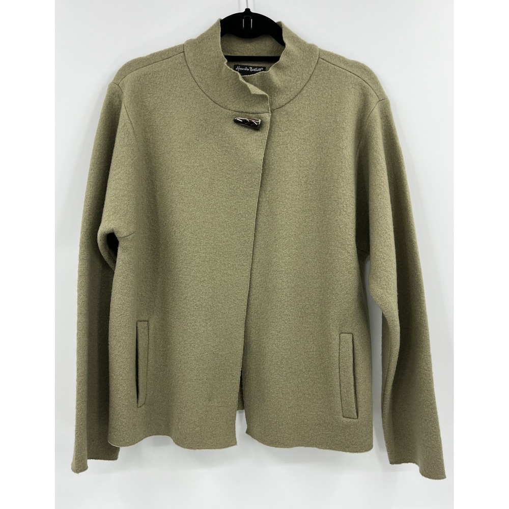 Alexandra Bartlett Wool Cape Cardigan Jacket Size Medium Pockets